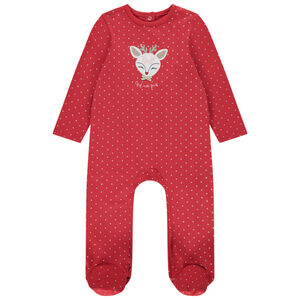 Pelele ciervo con lunares brillantes para bebé con aperturas según la edad 