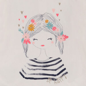 T-shirt manches longues en jersey print fantaisie pour bébé fille 