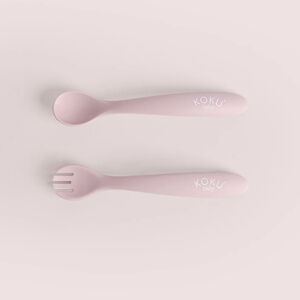 Cubiertos bebé rosa 