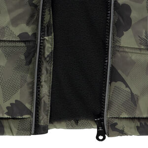 Chaqueta con capucha efecto acolchado estampado camuflaje para niño 