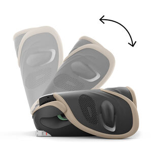 Silla de auto plegable Solution G2 i-Fix tejido Plus almond beige 