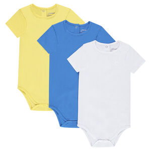 Pack de 3 bodies manga corta con logo estampado 