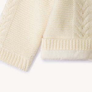 Chaleco de punto trenzado con forro de jersey para bebé 