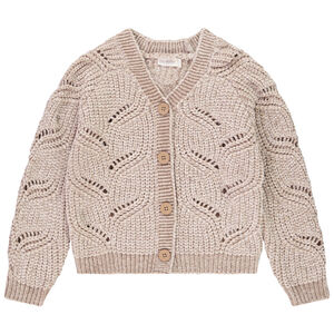 Chaleco de punto de chenilla con lurex dorado para niña 