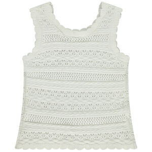 Camiseta de punto y crochet para bebé niña 