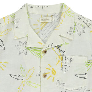Camisa manga corta estampado palmeras para niño 