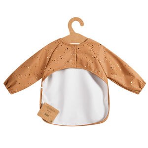 Babero de goma con bolsillo Douce Hirondelle cámel 