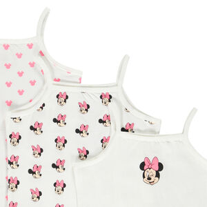 Pack de 3 bodies sin mangas estampados de Minnie Disney niña 