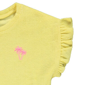 Conjunto de 2 piezas de camiseta y short de felpa para niña 