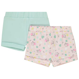 Pack de 2 shorts de jersey para bebé niña 