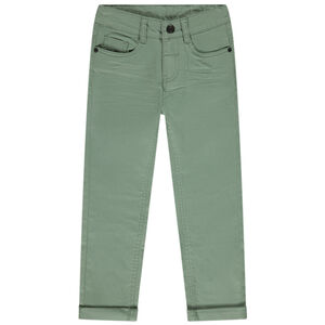 Pantalón slim liso efecto arrugado para niño 