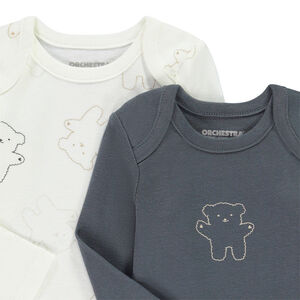 Pack de 5 bodies de manga larga con motivo de ositos para bebé 