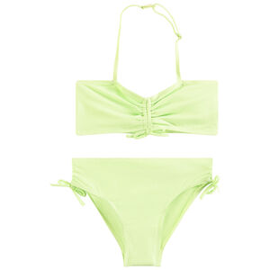 Bañador de dos piezas efecto gofrado para niña 