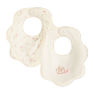 Lot de 2 bavoirs festonnés pour bébé fille 