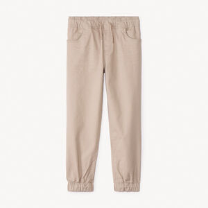 Pantalón jogger de sarga lisa para niño 