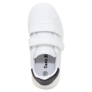 Zapatillas bajas con velcro y detalle en contraste negro 