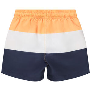 Short de baño efecto color block estampado velero niño 