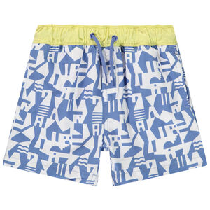 Short de baño estampado abstracto para niño 
