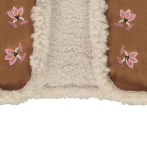 Chaleco sin mangas de ante y sherpa para niña 