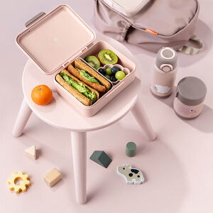 Lunchbox avec séparateur Tiny Farm rose 