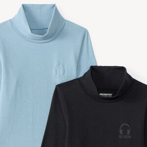 Conjunto de 2 sudaderas de cuello alto para niño 