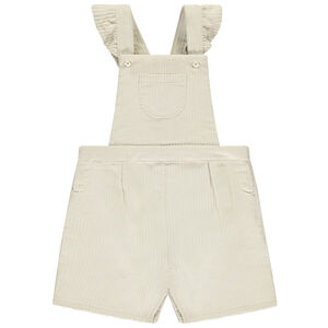 Pelele corto de terciopelo liso para niña 