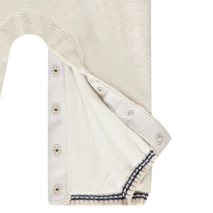 Pelele largo de punto jacquard con bonhommes de neige para bebé niño 