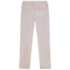 Pantalón slim en sarga lisa niña 