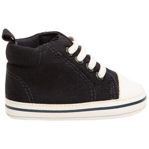 Zapatillas altas de lona con cordones para bebé niño 
