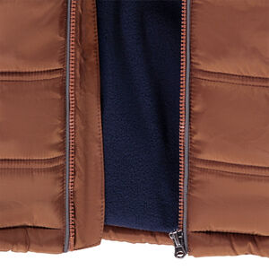 Plumífero con capucha y forro micropolar para bebé niño 