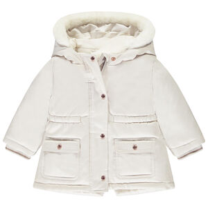 Parka 2 en 1 con chaleco sin mangas de sherpa para niña bebé 