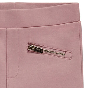 Jeggings de punto milano con cremalleras para niña 