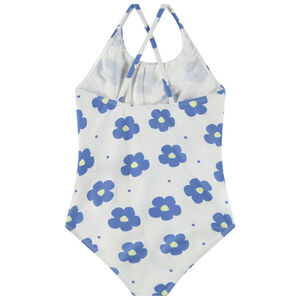 Bañador de una pieza con aberturas y estampado de flores niña 