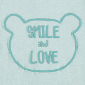 Conjunto camiseta de manga larga estampada y pantalón de punto fantasía 