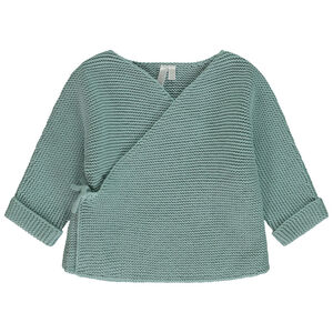 Chaqueta de punto efecto cruzado para bebé 