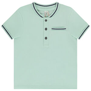 Polo de manga corta con cuello teddy para bebé niño 