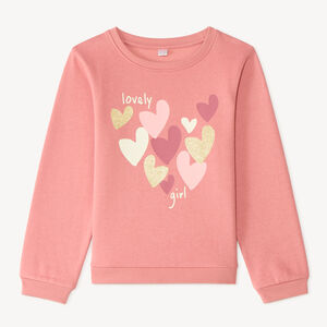 Sudadera de felpa con estampado brillante para niña 