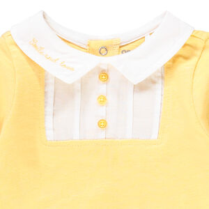 Pelele de jersey con cuello claudine y plastrón para bebé niño 
