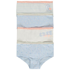 Pack de 4 shorties de fantasía con cintura festoneada para niña 