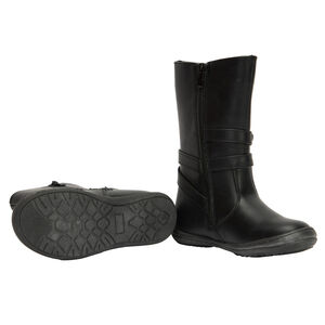 Botines de niña con cremallera y tiras con corazones 