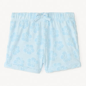 Short de felpa con motivos en relieve para niña bebé. 