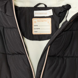 Plumífero acolchado con forro micropolar para niña 