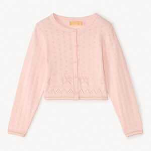 Chaleco de punto con mangas largas para niña 