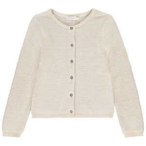 Gilet de punto fantasía con lurex para niña  Main Gilet de punto fantasía con lurex para niña