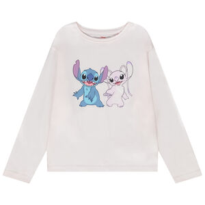 Camiseta de manga larga Stitch y Angel Disney niña 