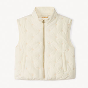 Chaleco sin mangas con flores bordadas para niña 