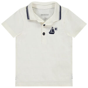 Polo de manga corta con bordado fantasía para bebé niño 