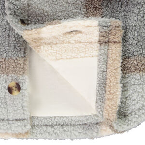 Chaqueta de cuadros en sherpa para niño 