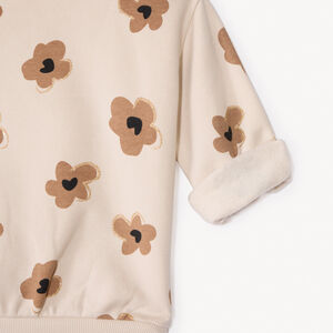 Sudadera oversize de felpa estampada para bebé niña 