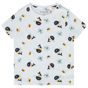 Camiseta manga corta estampada animales marinos para bebé niño 